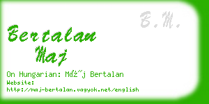 bertalan maj business card